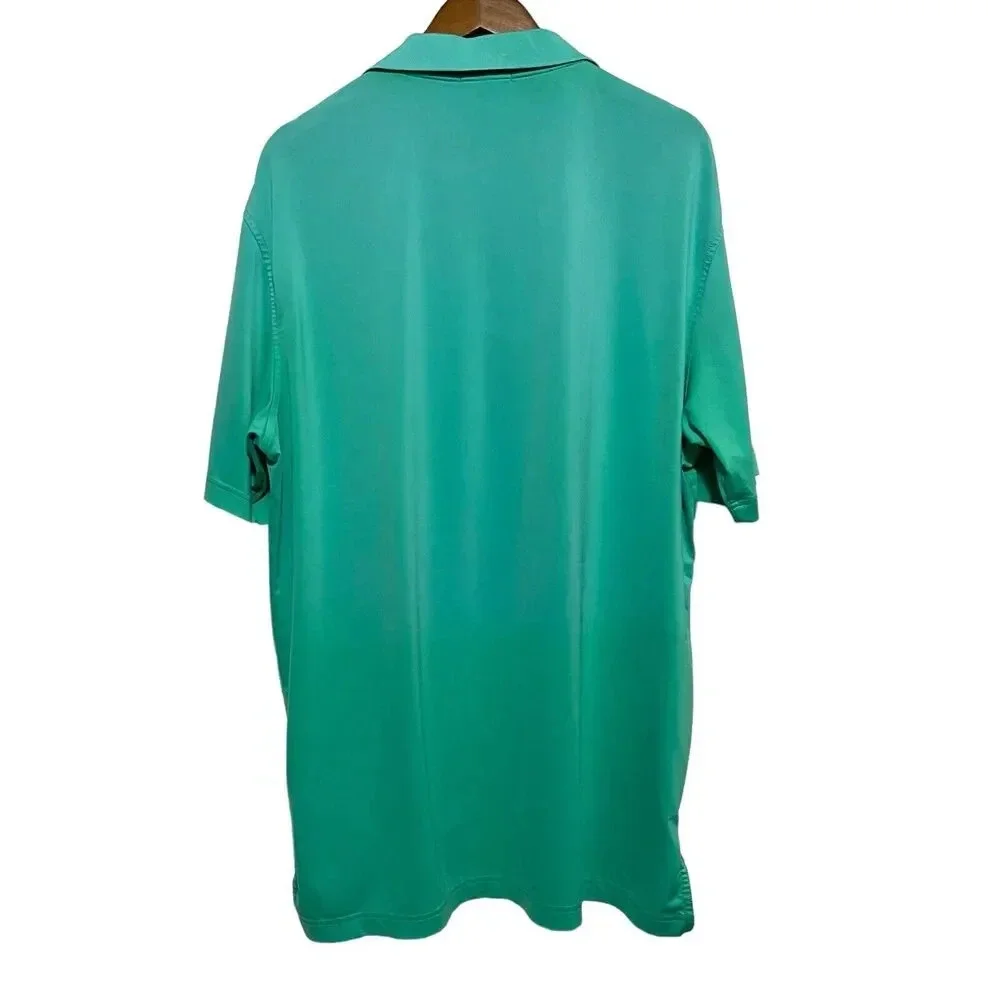 Peter Millar Summer Comfort‎ Polo Shirt Size Large Green Golf Outdoor